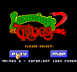 Play <b>Lemmings 2 - The Tribes (unreleased)</b> Online